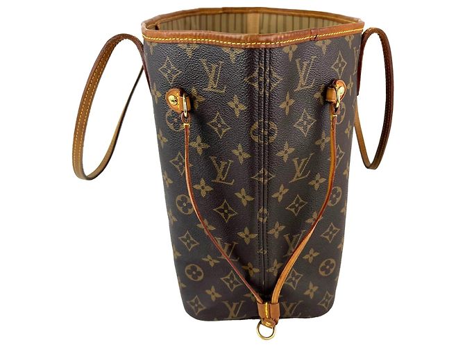 Borsa Tote Louis Vuitton Neverfull MM Monogram Canvas Marrone - vista 7