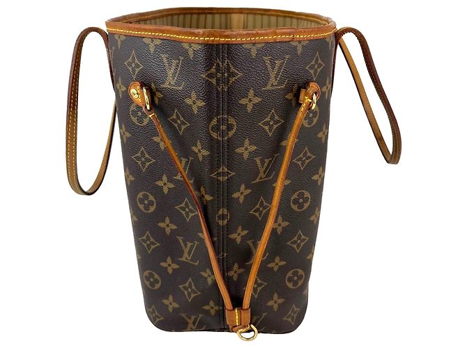 Borsa Tote Louis Vuitton Neverfull MM Monogram Canvas Marrone - vista 8