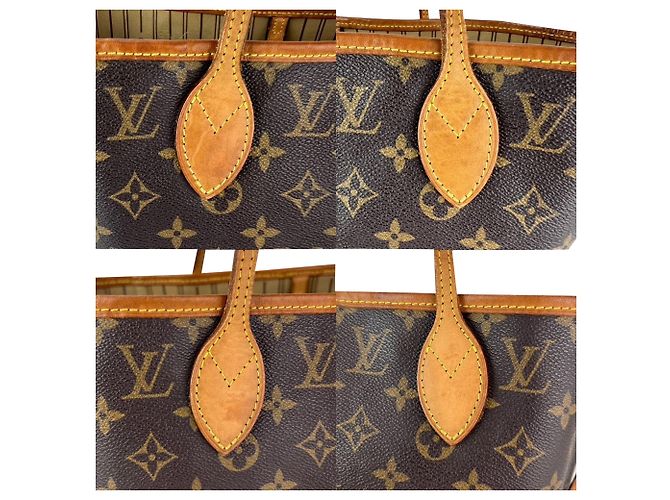 Borsa Tote Louis Vuitton Neverfull MM Monogram Canvas Marrone - vista 9