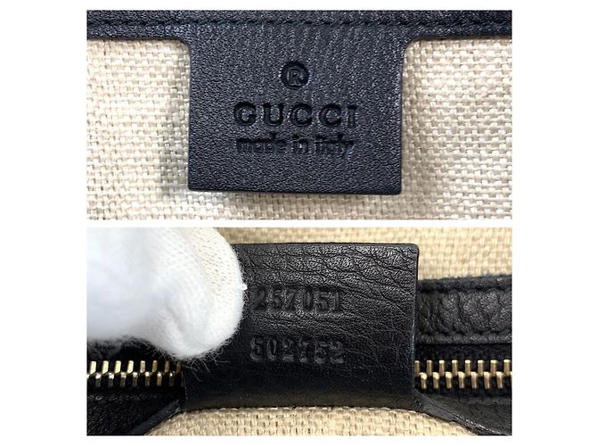 Gucci Leder-Tote-Bag Schwarz - Ansicht 4