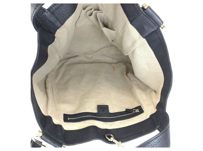 Gucci Leder-Tote-Bag Schwarz - Ansicht 9