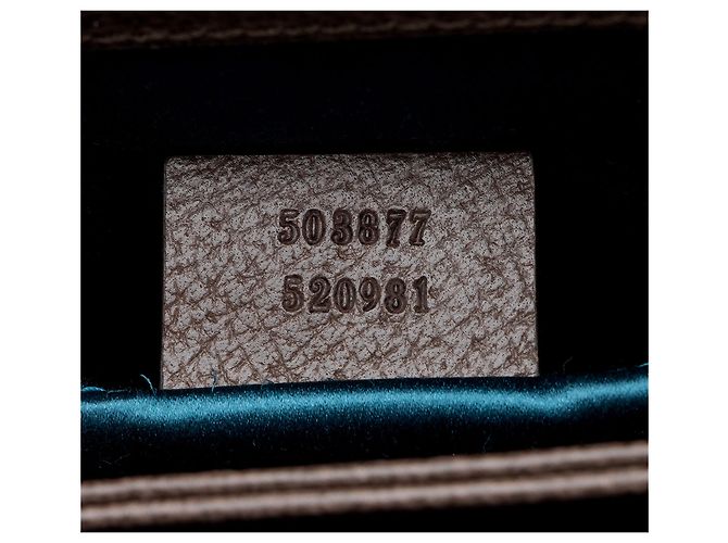 Borsa a tracolla con catena media Gucci GG Supreme Ophidia Marrone Beige - vista 6