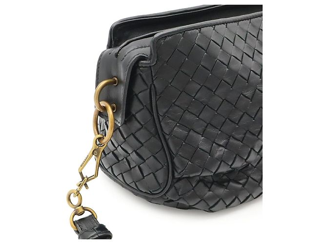 Borsa a tracolla Bottega Veneta Intrecciato Nero - vista 4