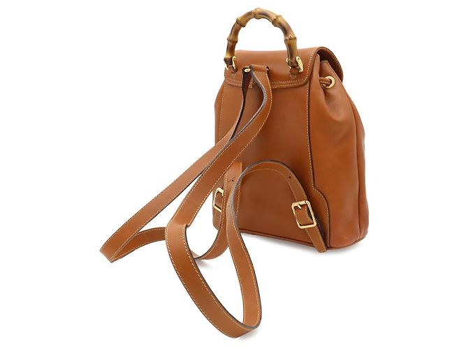 Mini zaino Gucci Bamboo Marrone - vista 2