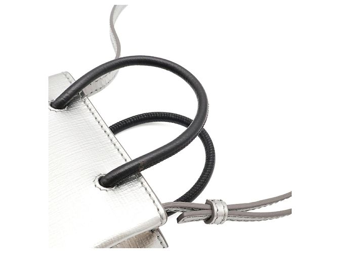 Borsa crossbody porta telefono Balenciaga Argento Metallico - vista 4