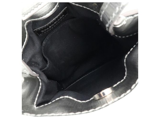 Borsa crossbody porta telefono Balenciaga Argento Metallico - vista 8