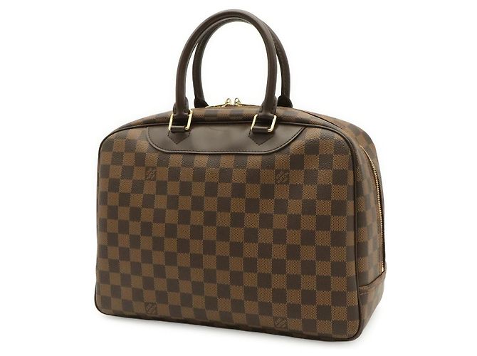Borsa Vanity Bowling Louis Vuitton Damier Deauville Marrone - vista 2