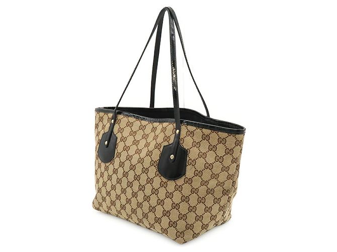 Borsa Tote Gucci GG Canvas Marrone Beige - vista 2