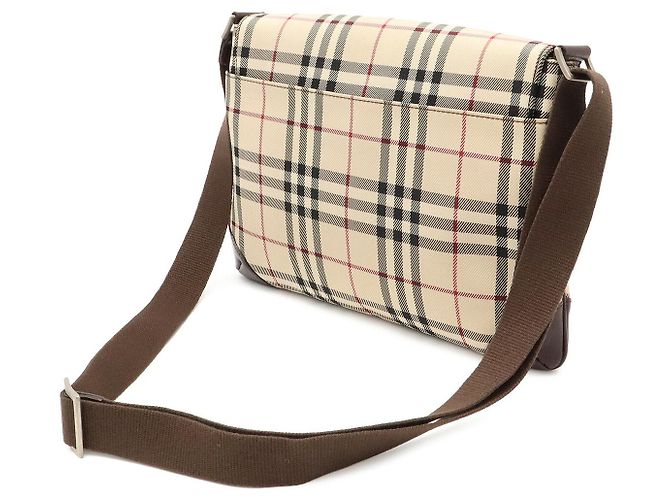 Burberry Nova Check Schultertasche Braun Beige - Ansicht 2