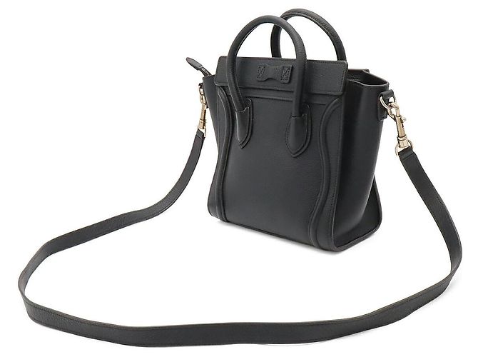 Céline Borsa a mano Celine Luggage Nano Shopper Nero - vista 2