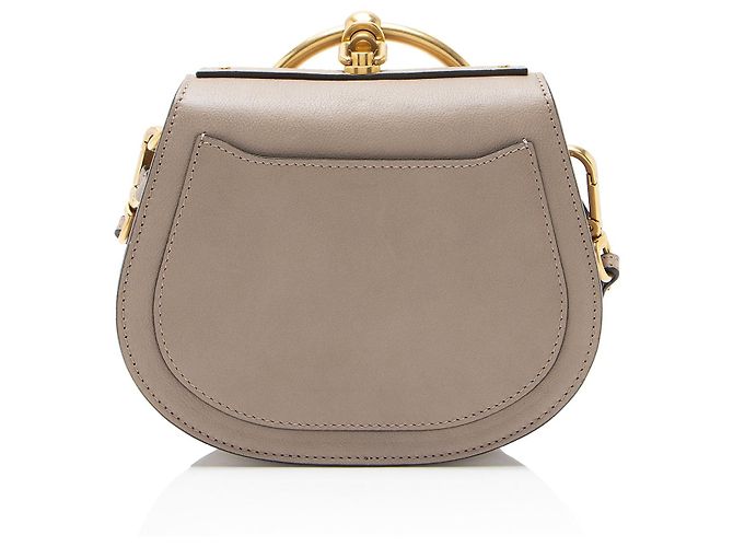 Chloé Borsa polso Nile Small in pelle di vitello scamosciata Chloe Grigio - vista 3