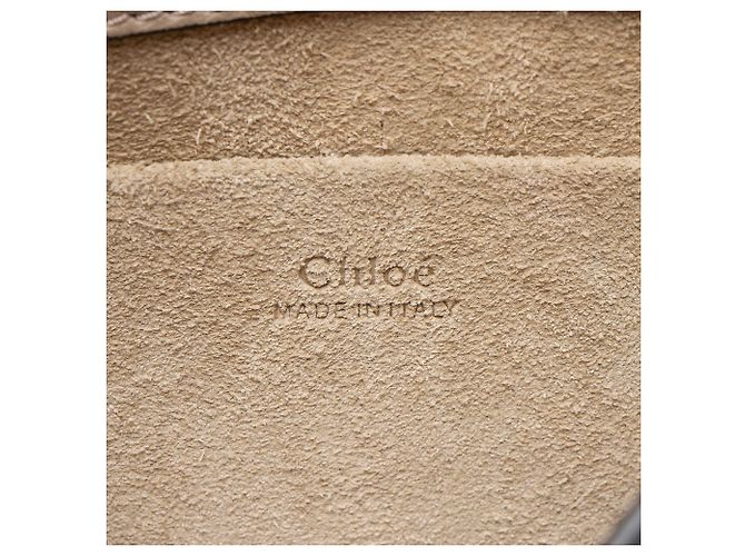 Chloé Borsa polso Nile Small in pelle di vitello scamosciata Chloe Grigio - vista 8