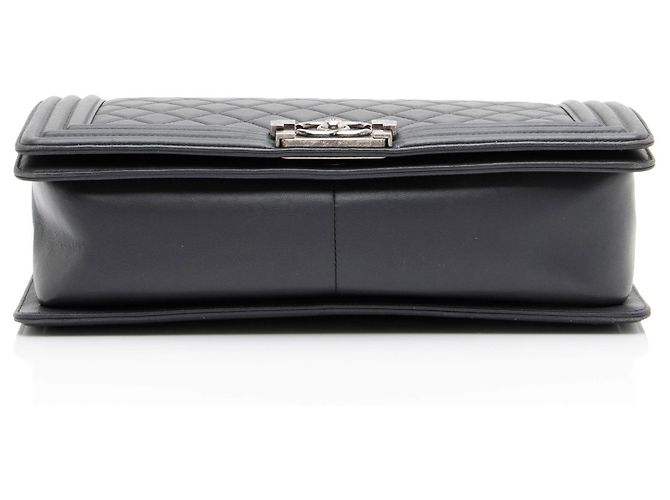 Chanel Boy Bag New Medium aus Lammleder Grau - Ansicht 4