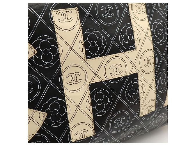 Borsa Shopping Grande Chanel Camellia Coco Mark Multicolore - vista 9