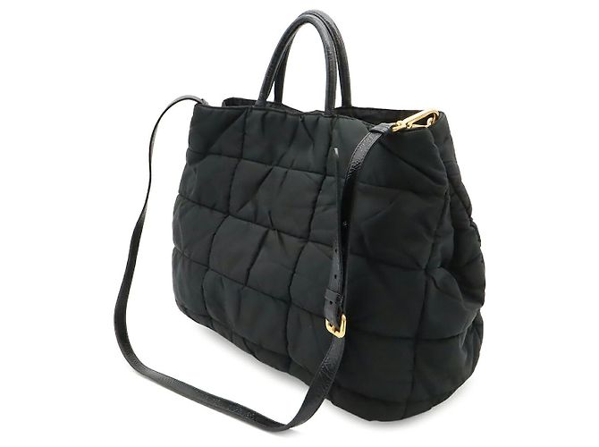 Prada gesteppte Nylon-Tote-Bag Schwarz - Ansicht 2