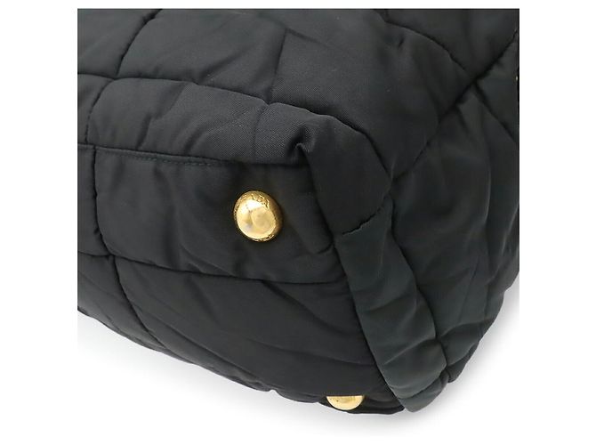Prada gesteppte Nylon-Tote-Bag Schwarz - Ansicht 3