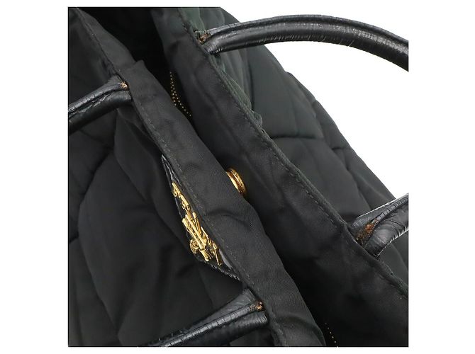 Prada gesteppte Nylon-Tote-Bag Schwarz - Ansicht 5