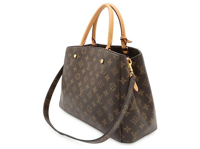 Borsa Louis Vuitton Montaigne MM Marrone - vista 2