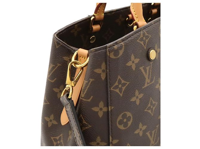 Borsa Louis Vuitton Montaigne MM Marrone - vista 7