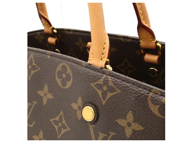 Borsa Louis Vuitton Montaigne MM Marrone - vista 8