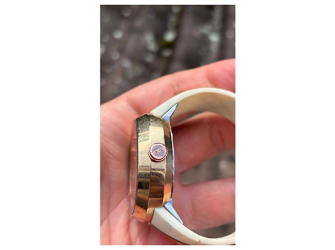 Relógio automático Gucci Pantheaon com fase da lua Branco Vermelho Verde Gold hardware - vista 4