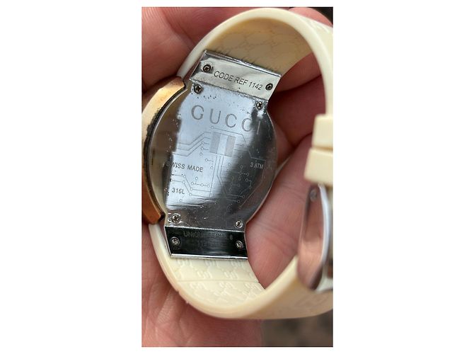 Relógio automático Gucci Pantheaon com fase da lua Branco Vermelho Verde Gold hardware - vista 5