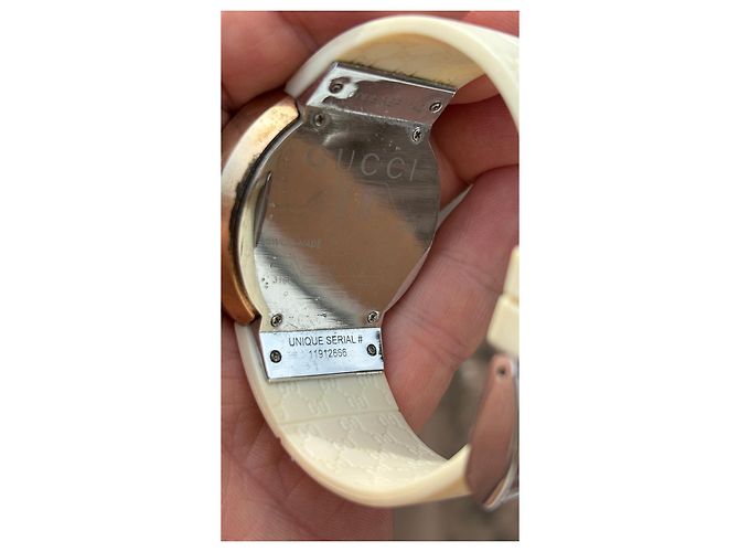 Relógio automático Gucci Pantheaon com fase da lua Branco Vermelho Verde Gold hardware - vista 6