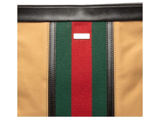 Borsa a mano Gucci Sherry Line Beige Marrone scuro - vista 4