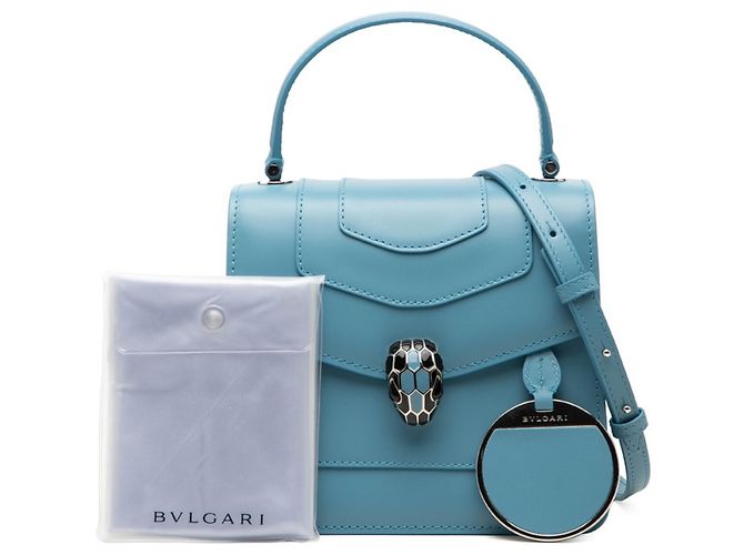 Bulgari Borsa Bvlgari Serpenti Forever Blu - vista 6