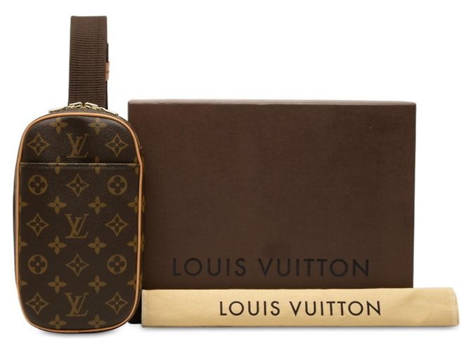 Louis Vuitton Monogram Pochette Gange Body Bag Marrone Monogramma - vista 7