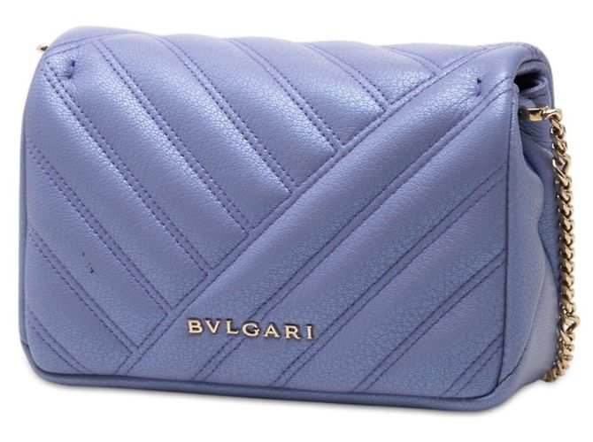 Bulgari Borsa a tracolla mini chain Bvlgari Serpenti Cabochon Porpora - vista 2