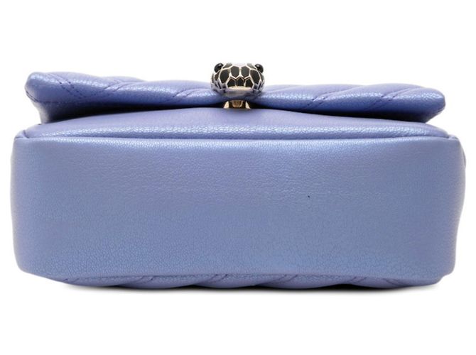 Bulgari Borsa a tracolla mini chain Bvlgari Serpenti Cabochon Porpora - vista 3