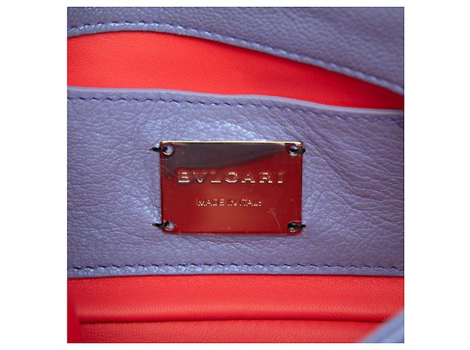 Bulgari Borsa a tracolla mini chain Bvlgari Serpenti Cabochon Porpora - vista 5