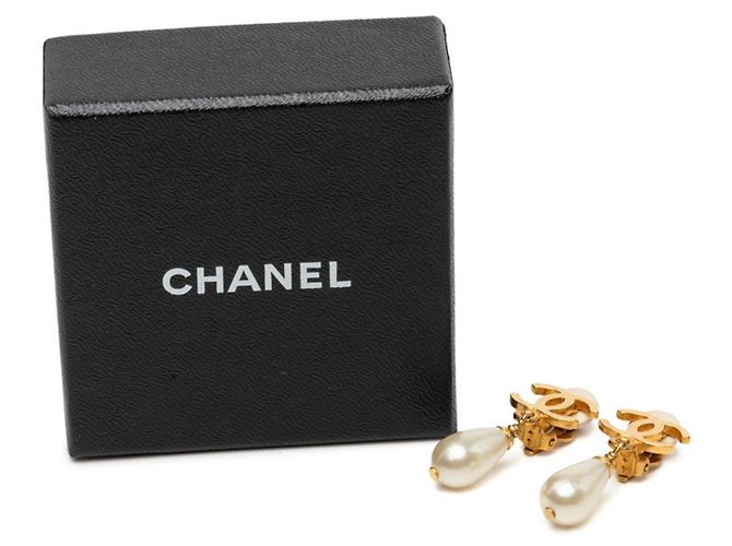 Timeless Orecchini a clip vintage Chanel Coco Mark D'oro - vista 4