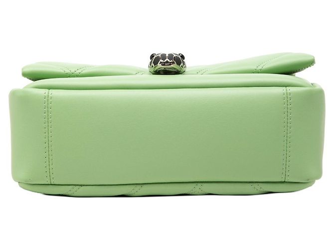Bulgari Borsa a tracolla con catena Bvlgari Serpenti Cabochon Verde - vista 3