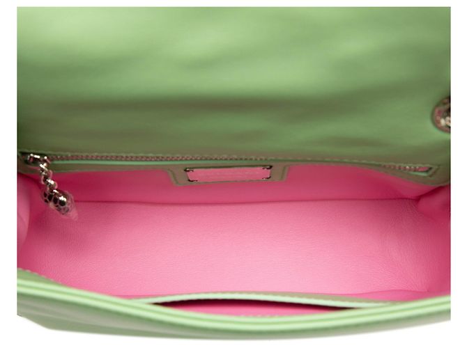 Bulgari Borsa a tracolla con catena Bvlgari Serpenti Cabochon Verde - vista 4