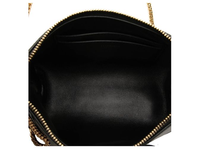 Borsa a tracolla mini con catena Salvatore Ferragamo Vara Ribbon Nero - vista 4