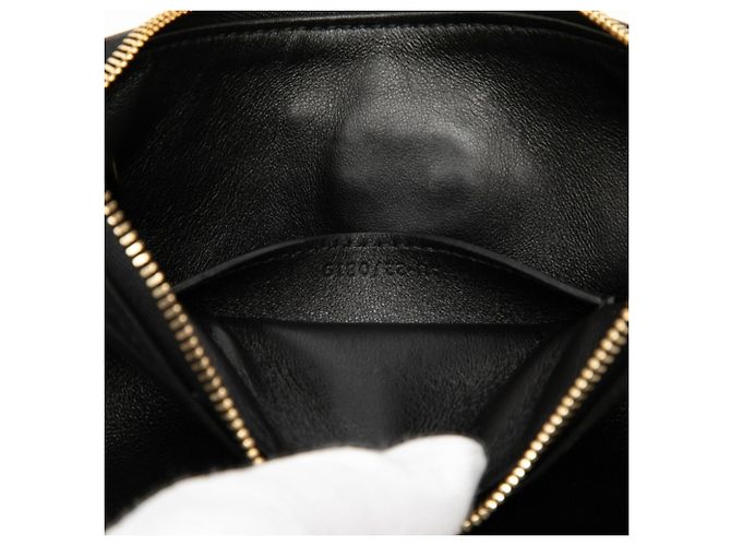 Borsa a tracolla mini con catena Salvatore Ferragamo Vara Ribbon Nero - vista 6