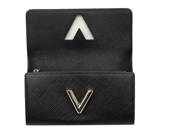Louis Vuitton Epi Portefeuille Twist Long Wallet Nero - vista 4