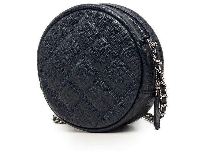 Borsa a tracolla Chanel Matelassé con catena rotonda Blu navy - vista 2
