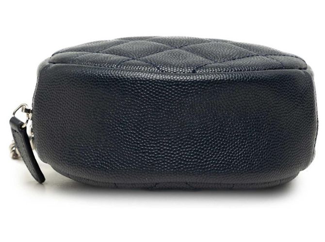 Borsa a tracolla Chanel Matelassé con catena rotonda Blu navy - vista 3