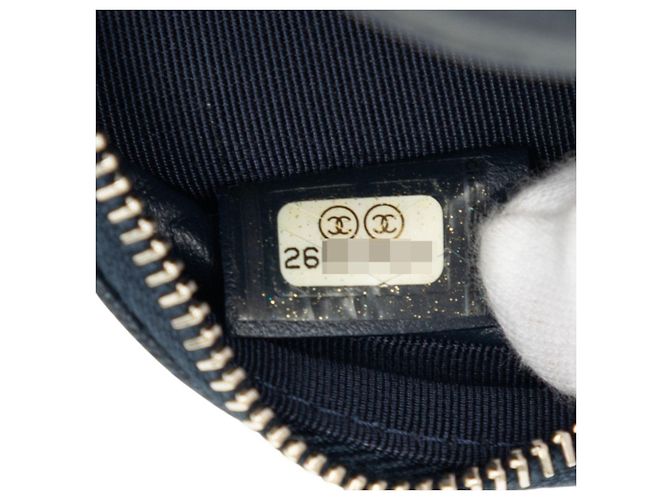 Borsa a tracolla Chanel Matelassé con catena rotonda Blu navy - vista 6