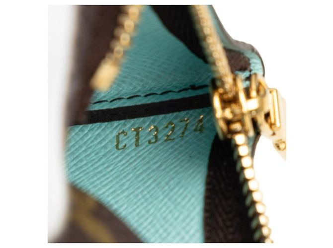 Louis Vuitton Monogram Vivienne Pochette Clé Coin Purse Castaño Azul - vista 7