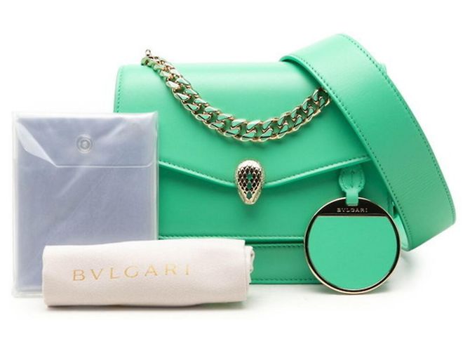 Bulgari Borsa a catena Bvlgari Serpenti Forever Verde - vista 6