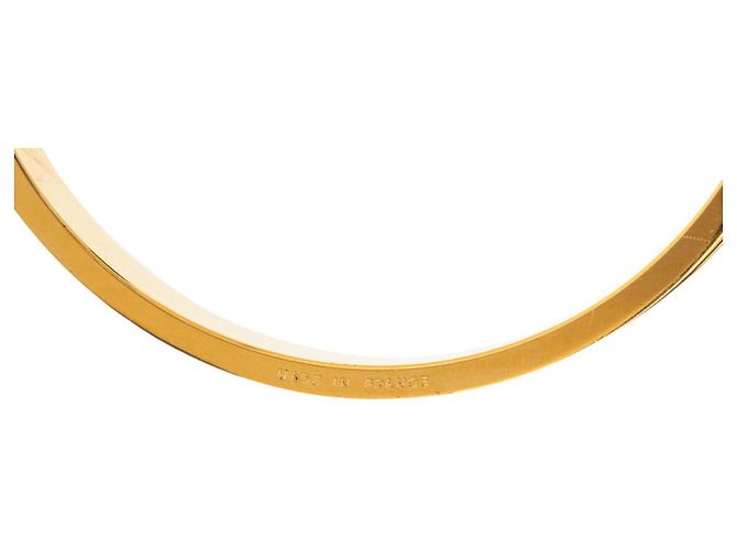Bracciale Hermès Kelly in pelle nero e oro D'oro - vista 5