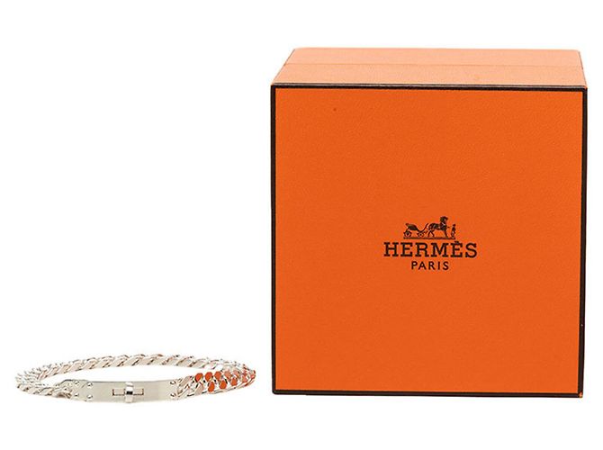 Hermès Bracciale Hermes Kelly Gourmet TPM in Argento 925 - vista 5