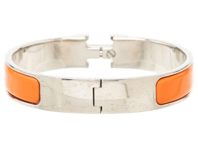 Bracciale Hermès Click H PM Argento Arancione - vista 3