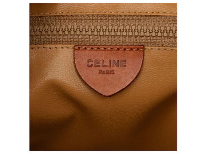 Céline Borsa a tracolla Celine Macadam in pelle marrone - vista 5