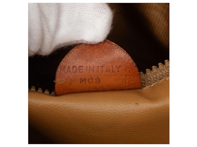 Céline Borsa a tracolla Celine Macadam in pelle marrone - vista 6