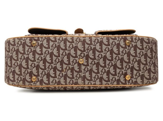 Borsa Christian Dior Dior Trotter Double Saddle Marrone Beige - vista 3